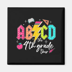 Abcd The 4th Grade Tour Pencil Lightning Rock Boys Magnet