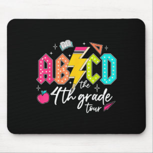 Abcd The 4th Grade Tour Pencil Lightning Rock Boys Mouse Mat