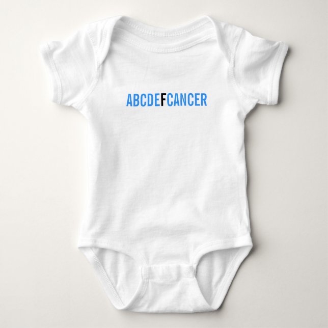 ABCDE F CANCER BABY BODYSUIT (Front)
