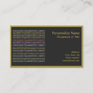 ABCs Alphabet Education Teacher Instructor Business Card