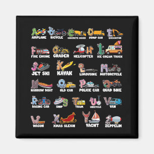 Abcs Alphabet Learning Transportation Animal Ck To Magnet