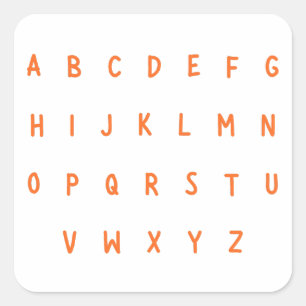 ABC's alphabet letters A-Z  Stickers Labels 