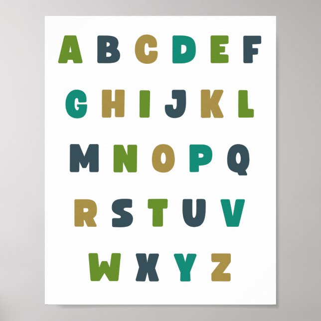 ABC's. alphabet. letters. Poster & Prints (Front)