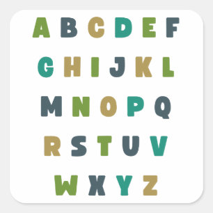 ABC's alphabet letters. Stickers & Labels