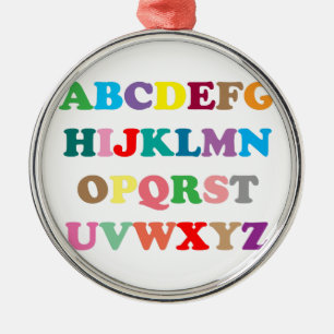 ABC's colorful letters Metal Tree Decoration