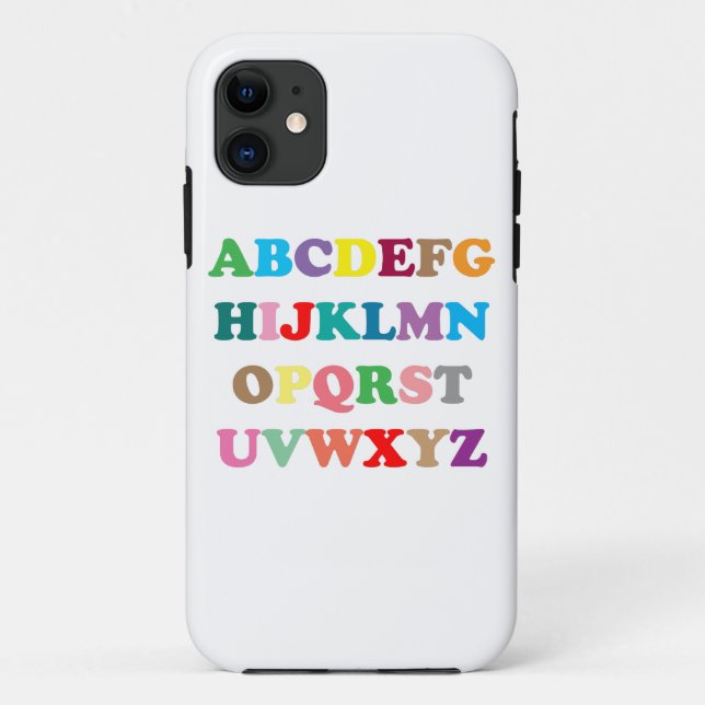 ABC's colourful letters Case-Mate iPhone Case (Back)