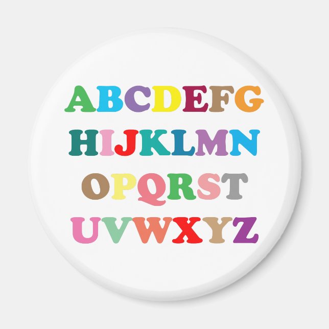 ABC's colourful letters Magnet (Front)