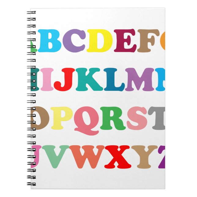 ABC's colourful letters Notebook (Front)