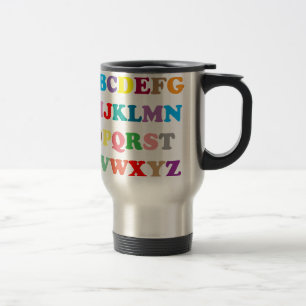ABC's colourful letters Travel Mug