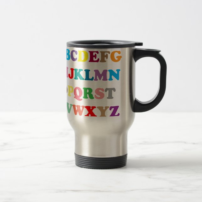ABC's colourful letters Travel Mug (Right)