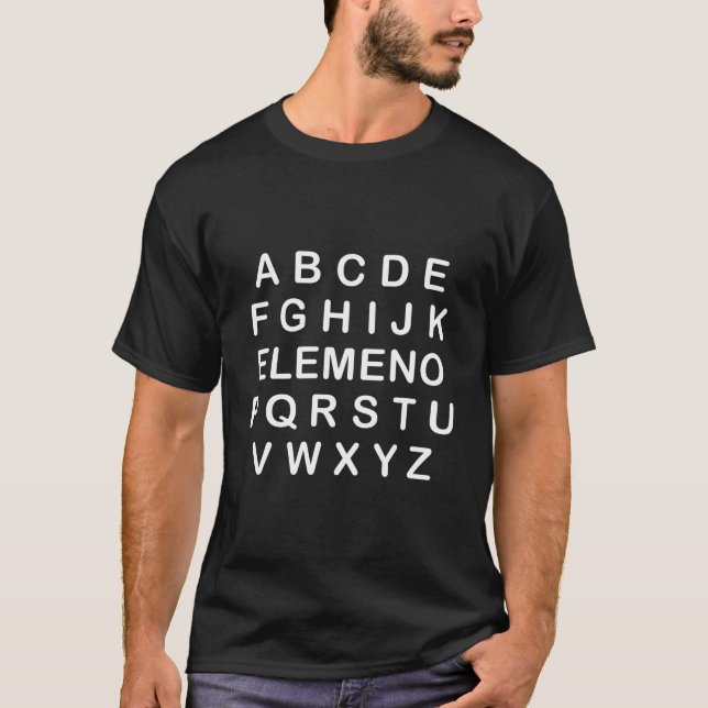 Abc'S Elemeno Funny Jokes Sarcastic T-Shirt (Front)