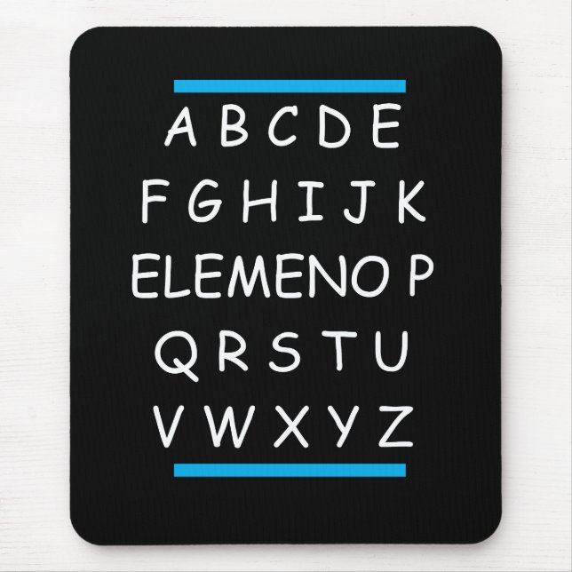 ABC's Funny Sarcastic Grammar Mouse Mat (Front)