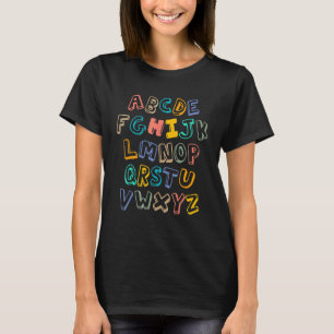 ABCs Hi Kindergarten Alphabet Back To School Teach T-Shirt