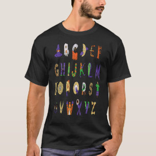 ABCs Learning Kindergarten Teachers Halloween Alph T-Shirt