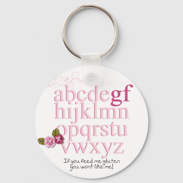 ABCs of Gluten Free Key Ring (Front)