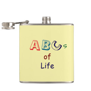 ABCs of Life Vinyl Wrapped Flask