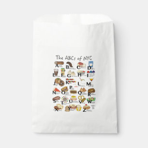 ABCs of NYC Iconic New York City Foods Alphabet Favour Bags