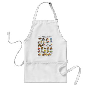 ABCs of NYC Iconic New York City Foods Alphabet Standard Apron