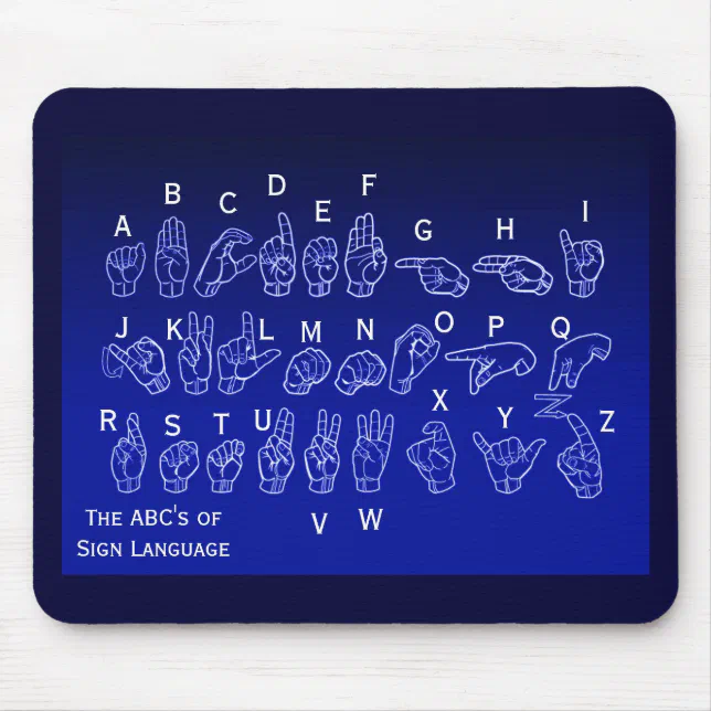 ABCs of Sign Language Mousepad by Janz | Zazzle