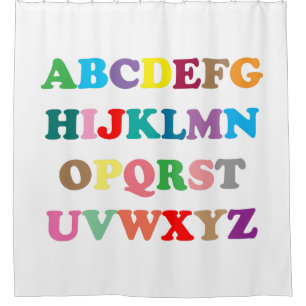 ABC's pattern Shower Curtain