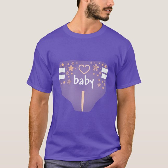 ABDL diaper front with back text/ Adult Baby Tee (Front)