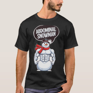 Abdominal Snowman 6 Pack Abs Christmas For Men Gym T-Shirt