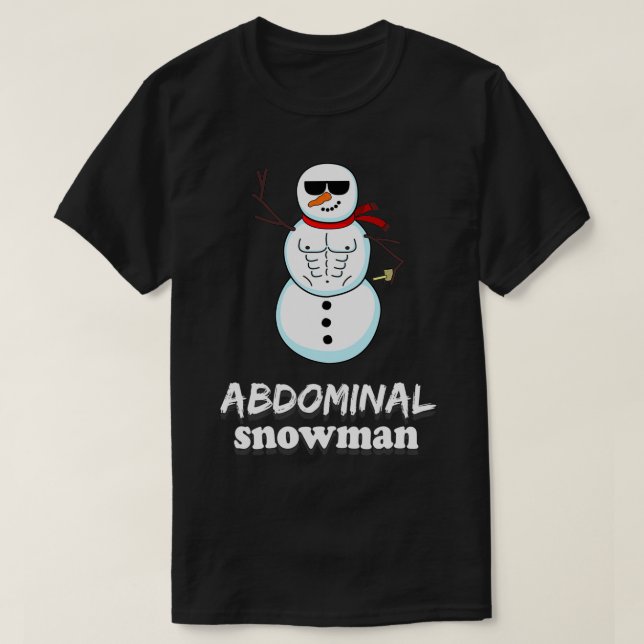 Abdominal Snowman  Christmas Pun  Funny Joke Gift  T-Shirt (Design Front)