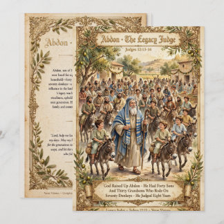 Abdon Judges in the Bible - The Legacy Judge Card