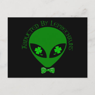 Abducted By Alien Leprechauns Postcard