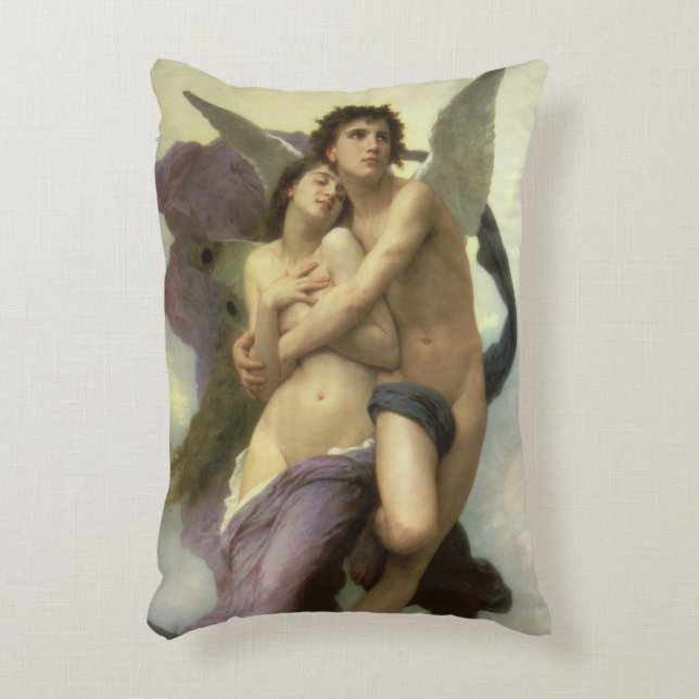 Abduction (aka Ravishment) of Psyche by Bouguereau Decorative Cushion (Front(Vertical))
