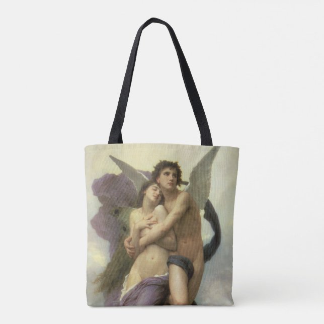 Abduction (aka Ravishment) of Psyche by Bouguereau Tote Bag (Back)