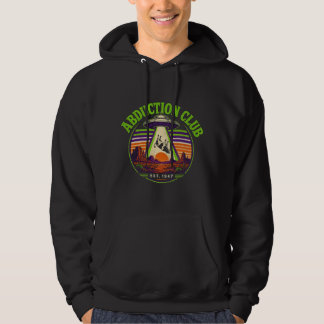Abduction Club Est 1947 Retro UFO Cow Hoodie