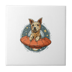 Abduction Dog � UFO Beaming Pup Tile