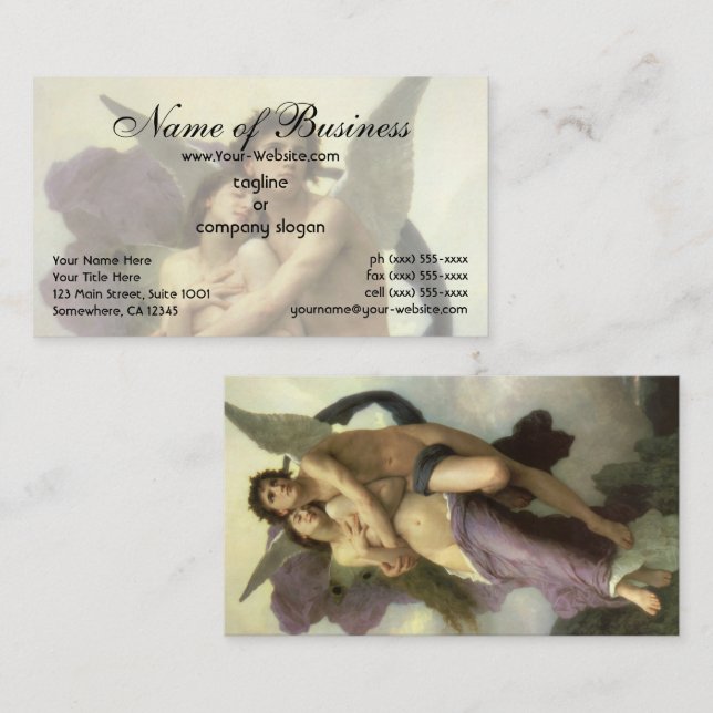 Abduction (Ravishment) of Psyche by Bouguereau Business Card (Front/Back)