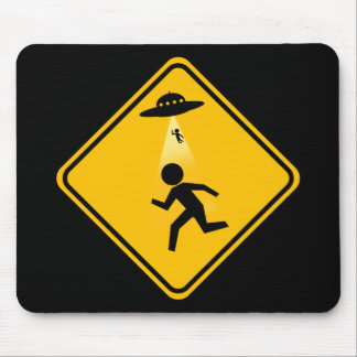 Abduction Road Sign Mouse Mat