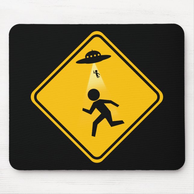 Abduction Road Sign Mouse Mat (Front)