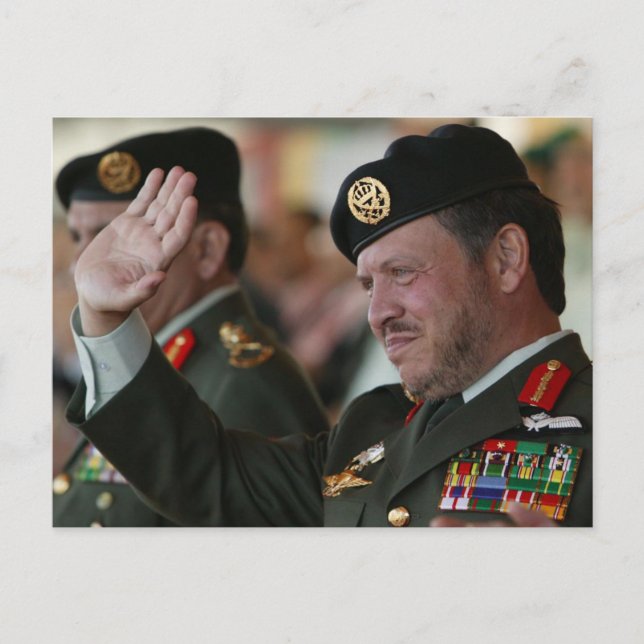 Abdullah II ibn al-Hussein, King of Jordan Postcard (Front)