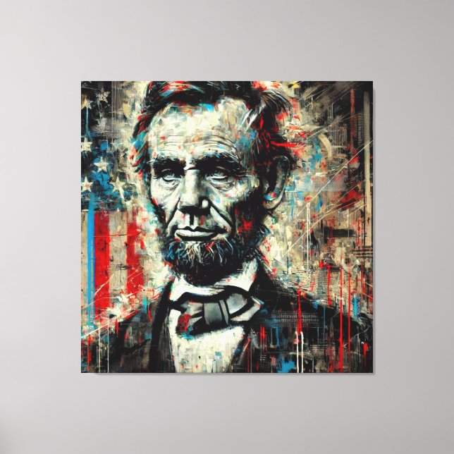 ABE LINCOLN 16TH U.S PRESIDENT 12 CANVAS PRINT (Front)