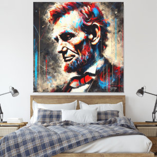 ABE LINCOLN 16TH U.S PRESIDENT 5 CANVAS PRINT