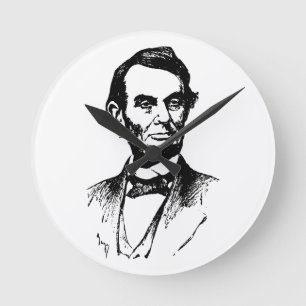 ABE LINCOLN (3)   ROUND CLOCK