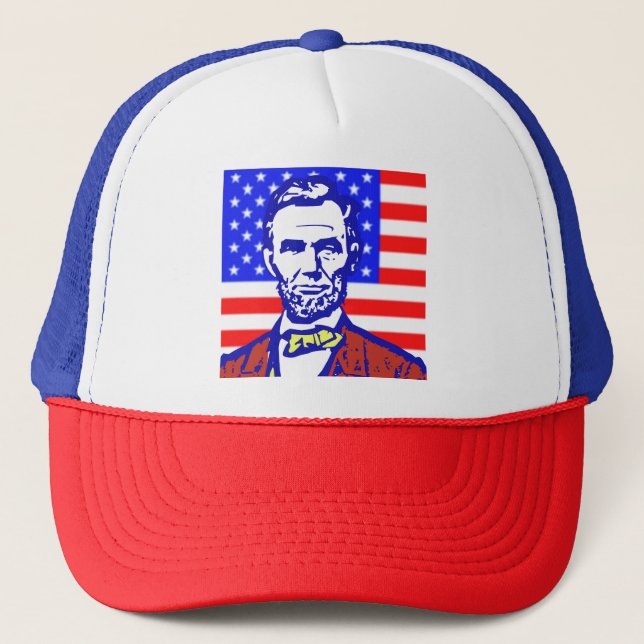 ABE LINCOLN 3  TRUCKER HAT (Front)