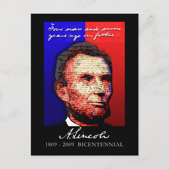 Abe Lincoln - Bicentennial Postcard (Front)