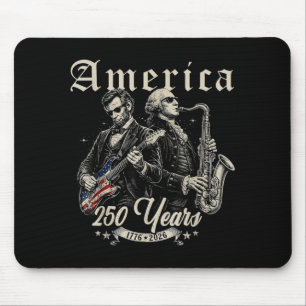 Abe Lincoln Founding Father Playing Guitar Mouse Mat