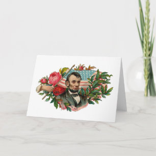 Abe Lincoln Garland Flag Card