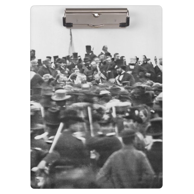 Abe Lincoln Gettysburg Address: End of Civil War Clipboard (Front)
