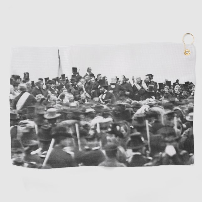 Abe Lincoln Gettysburg Address: End of Civil War Golf Towel (Horizontal)