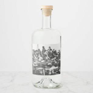 Abe Lincoln Gettysburg Address: End of Civil War Liquor Bottle Label