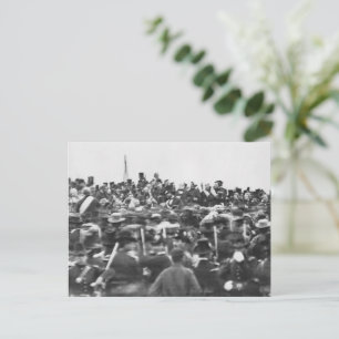 Abe Lincoln Gettysburg Address: End of Civil War Postcard
