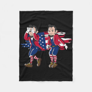 Abe Lincoln Griddy American Flag 4th Of July Fleece Blanket