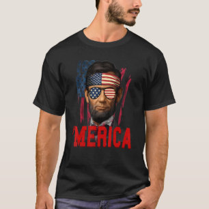 Abe Lincoln Merica Independence Day 4th Of July T-Shirt